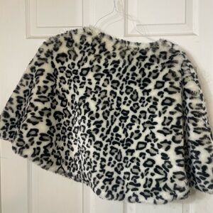 Chic Leopard Print Kids Cape